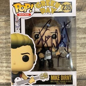 Mike Dirnt Signed Autographed Funko Pop Figure Green Day Authentication Direct